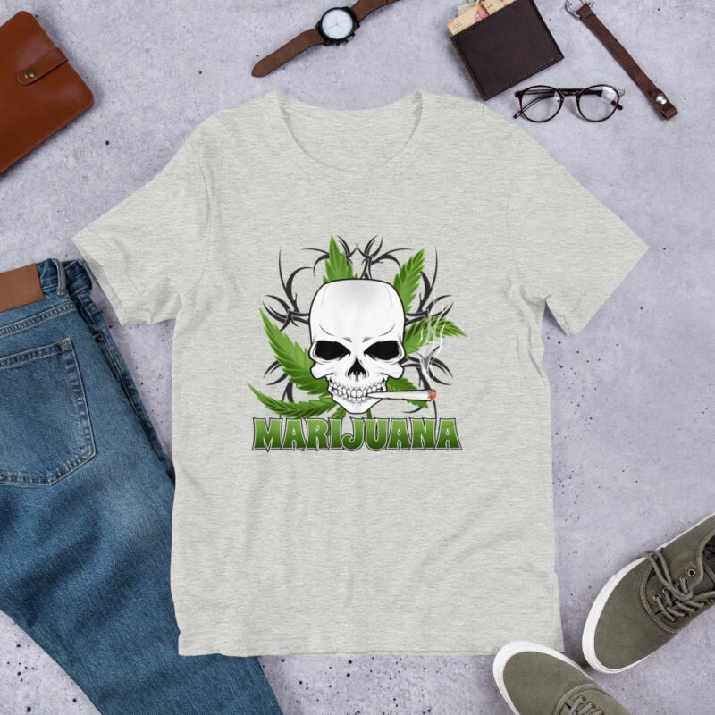 Smoking Skull Leaf Tribal