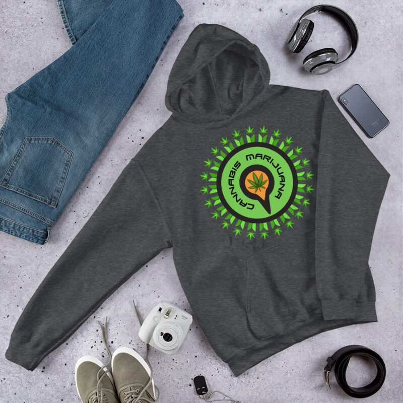Circle Cannabis Marijuana Hoodie - Image 2