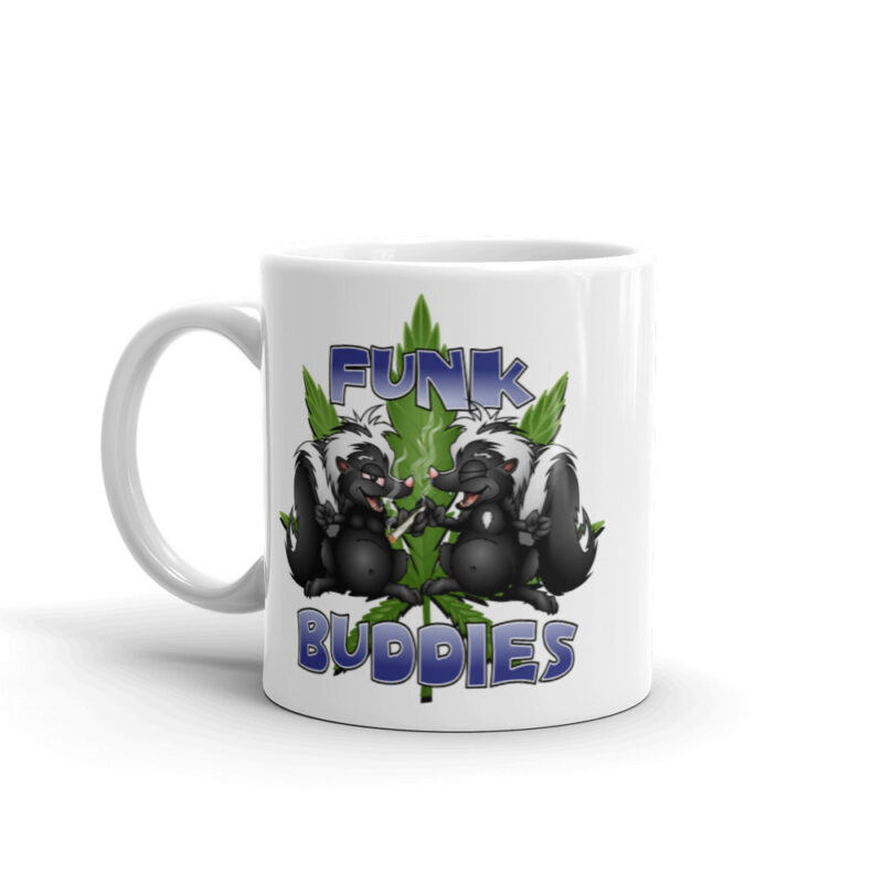 Funk Buddies White glossy mug - Image 3