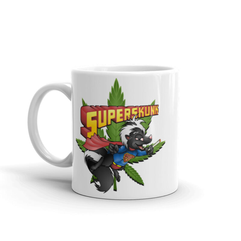 Super Skunk White glossy mug - Image 3