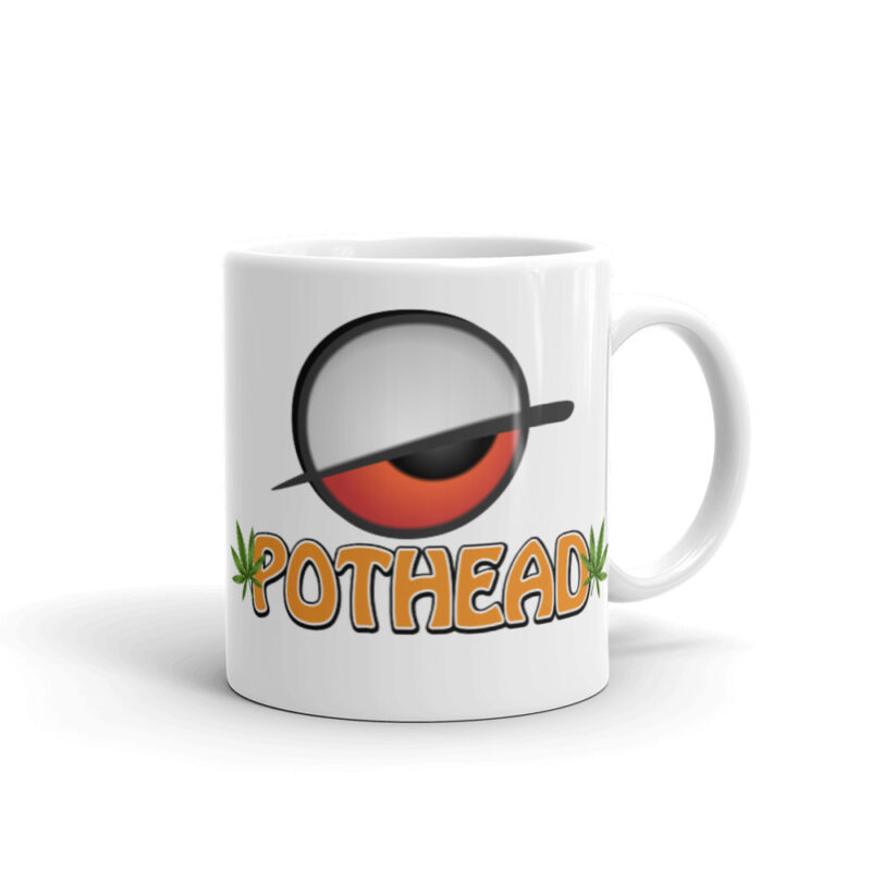 Red Eye PotHead  White glossy mug - Image 2