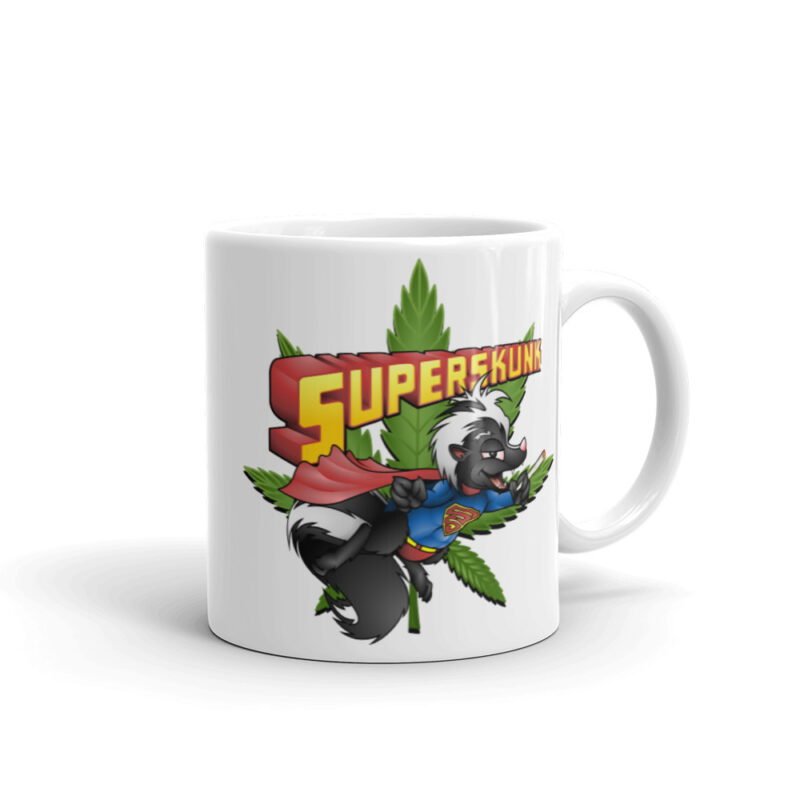 Super Skunk White glossy mug - Image 2