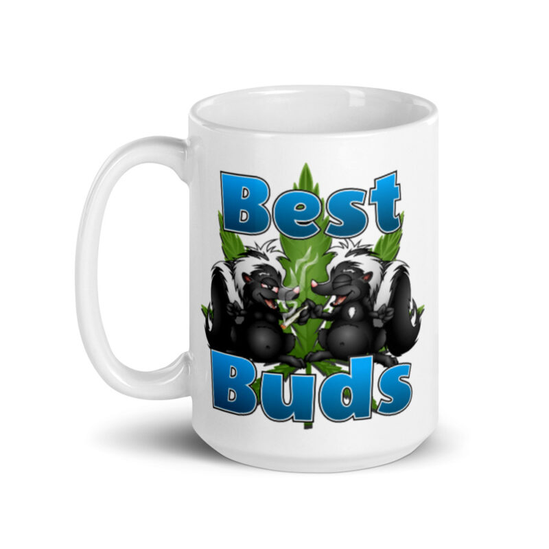 Best Buds White glossy mug - Image 5