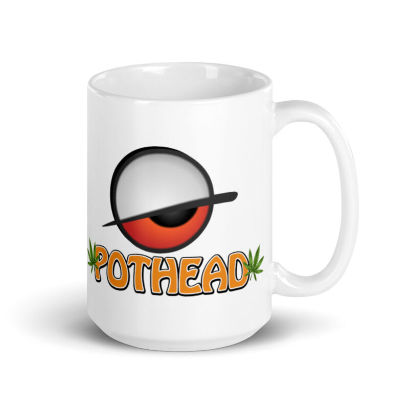Red Eye PotHead  White glossy mug
