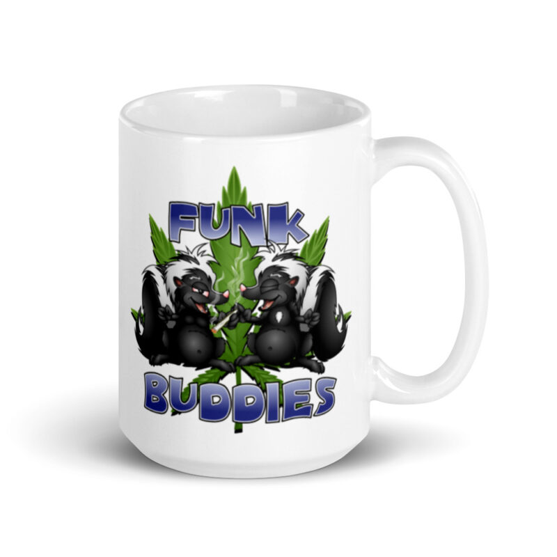 Funk Buddies White glossy mug