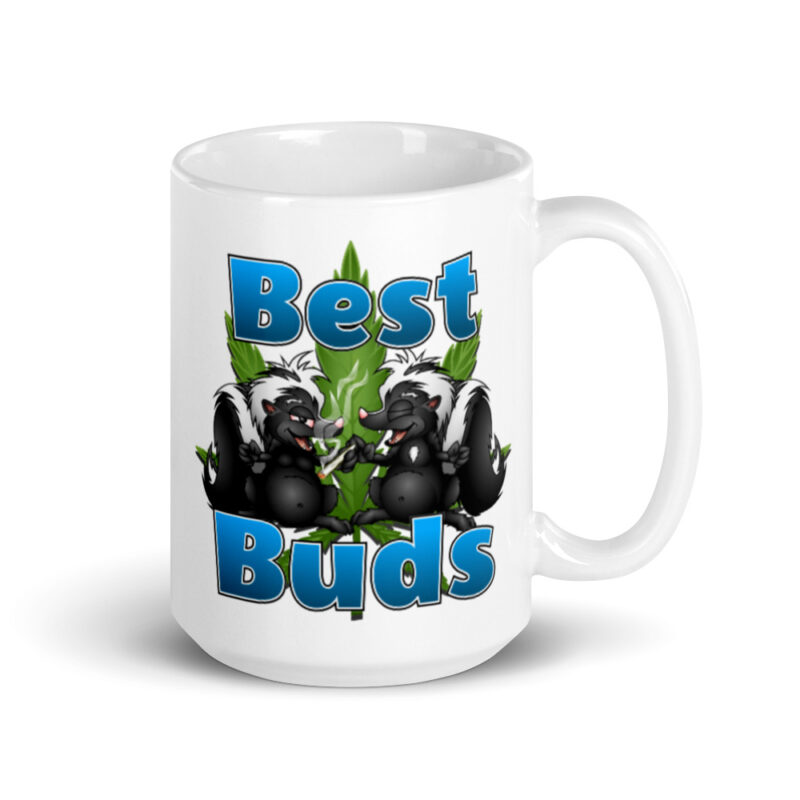 Best Buds White glossy mug